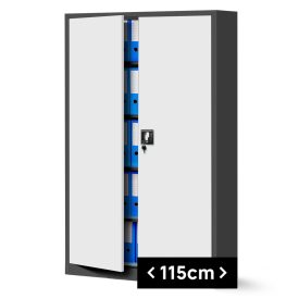   JAN NOWAK JAN II fém iratszekrény 1150x1850x400, modell antracit-fehér