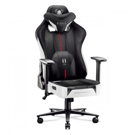 Diablo X-Player 2.0 szövet gamer szék KING size: fehér-fekete