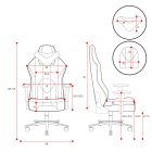 Diablo X-Player 2.0 szövet gamer szék King size, fehér-fekete