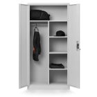 JAN NOWAK DAWID fém öltözőszekrény, 900x1850x450, szürke