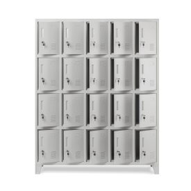   JAN NOWAK ROBERT fém öltözőszekrény, 20 rekeszes, 1360x1720x450, modell szürke