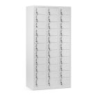 JAN NOWAK OLIVER fém öltözőszekrény, 900x1850x450, modell szürke 33 rekeszes