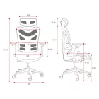 DIABLO V-COMMANDER ergonomikus irodai szék, fehér-fekete