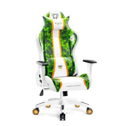 DIABLO X-ONE 2.0 gamer szék, Normal size, Fehér-zöld