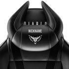 Diablo Chairs X-Horn fejpárna a Te saját hímzéseddel, fekete