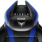 Diablo Chairs X-Horn fejpárna a Te saját hímzéseddel, fekete