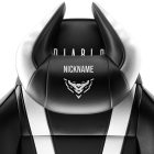 Diablo Chairs X-Horn fejpárna a Te saját hímzéseddel, fekete