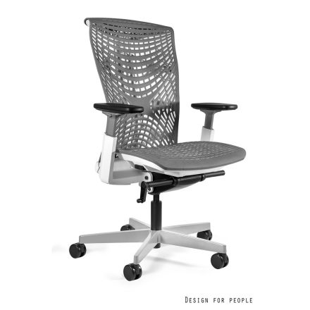 UNIQUE REYA M ergonomikus irodai szék, fehér váz/elastomer