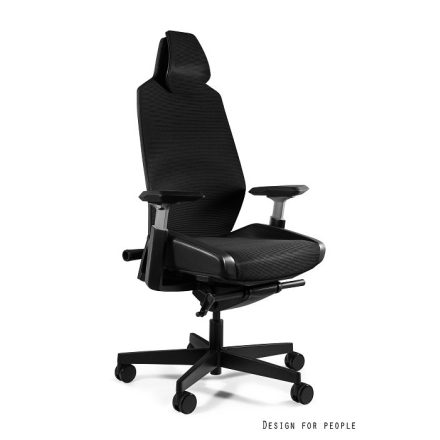 UNIQUE WAU 2 ergonomikus irodai szék, fekete váz-világosszürke háló