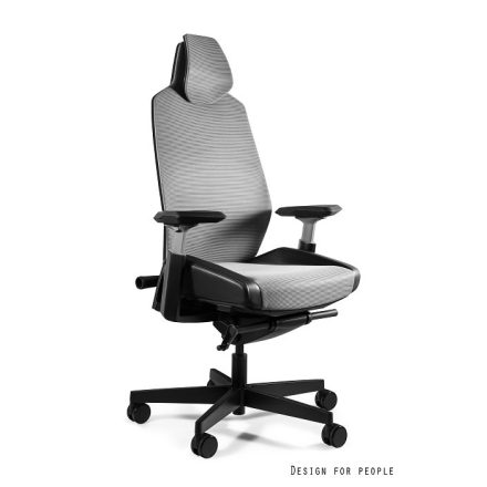 UNIQUE RONIN ergonomikus irodai szék, fekete váz-szürke háló