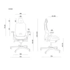 UNIQUE RONIN ergonomikus irodai szék, fehér váz-fekete háló