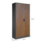 JAN NOWAK JAN fém iratszekrény 900x1850x400, modell antracit-dió