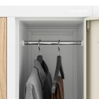 JAN NOWAK BARTEK pléh öltözőszekrény lábakon, 10 rekeszes 1360x1720x450, modell fehér-sonoma tölgy