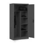 JAN NOWAK DAWID fém öltözőszekrény, 900x1850x450, antracit