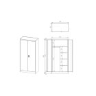 JAN NOWAK DAWID fém öltözőszekrény, 900x1850x450, antracit