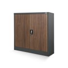 JAN NOWAK BEATA fém iratszekrény 900x930x400, modell antracit-dió