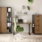 JAN NOWAK SARA V4 fém függőmappa tároló, irattartó szekrény, 460x1320x620, modell antracit-dió, 4 fiókos