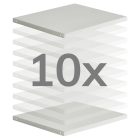 JAN NOWAK fémpolcok BARTEK öltözőszekrényekhez, 10 db, szürke