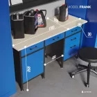 JAN NOWAK FRANK fiókos műhelyasztal, antracit-kék