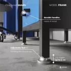 JAN NOWAK FRANK fiókos műhelyasztal, antracit-kék