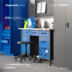 JAN NOWAK FRANK fiókos műhelyasztal, fekete