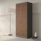 JAN NOWAK JULIA fém öltözőszekrény, 800x1850x450, modell antracit-dió