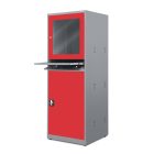 JAN NOWAK STEVE üzemi számítógépszekrény, 640x1750x630 mm, modell antracit-piros