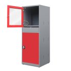 JAN NOWAK STEVE üzemi számítógépszekrény, 640x1750x630 mm, modell antracit-piros