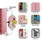 JAN NOWAK JAN H fém iratszekrény 900 x 1950 x 400 mm, Fresh Style: púderrózsaszín