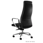 UNIQUE TWEED vezetői irodai szék, fekete eco-bőr