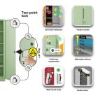 JAN NOWAK JAN H fém iratszekrény 900 x 1950 x 400 mm, Fresh Style: pasztellzöld