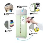 JAN NOWAK JAN H fém iratszekrény 900 x 1950 x 400 mm, Fresh Style: pasztellzöld