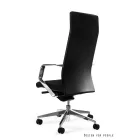 UNIQUE TRENT vezetői irodai szék, fekete valódi bőr