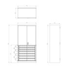 JAN NOWAK DAREK Fém műhelyszekrény fiókokkal, 920x1850x500, All black: fekete