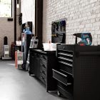 JAN NOWAK HENRY műhelyasztal, fiókokkal és szekrénnyel, All black: fekete