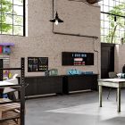 JAN NOWAK HENRY műhelyasztal, fiókokkal és szekrénnyel, All black: fekete