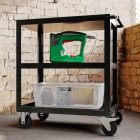 JAN NOWAK HUGO szerszámtartó műhelykocsi polcokkal 700x780x400, All black: fekete