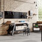 JAN NOWAK HUGO szerszámtartó műhelykocsi polcokkal 700x780x400, All black: fekete