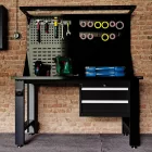 JAN NOWAK LOGAN Munkapad, 1500 x 1700 x 750 mm, All Black: fekete