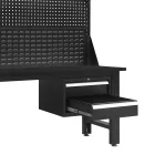 JAN NOWAK LOGAN Munkapad, 1500 x 1700 x 750 mm, All Black: fekete