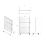 JAN NOWAK MARIUSZ szerszámfal, szerszámtábla, 965 x 1555 x 610 mm, All Black: fekete