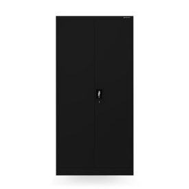   JAN NOWAK DAWID fém öltözőszekrény, 900x1850x450, All black: fekete