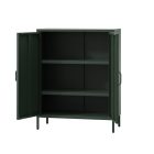 JAN NOWAK VITO Kis szekrény polcokkal, 800 x 1015 x 400 mm, Modern: palack zöld
