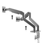 JAN NOWAK JAKE fém dupla monitorállvány, szürke