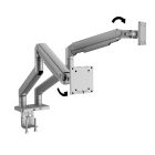 JAN NOWAK JAKE fém dupla monitorállvány, szürke