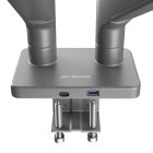 JAN NOWAK JAKE fém dupla monitorállvány, szürke