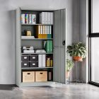 JAN NOWAK JAN fém iratszekrény 900x1850x400, Smart: szürke