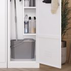 JAN NOWAK AGNES fém takarítószekrény, 500 x 1850 x 500 mm, fehér