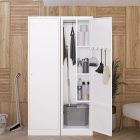 JAN NOWAK AGNES fém takarítószekrény, 500 x 1850 x 500 mm, fehér