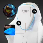 DIABLO X.ONE Prime gamer szék, Normal Size, Ghosted White fehér 